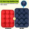 Silikon Muffinform Antihaft Backblech für Muffins Cupcakes Kuchen 33 x 25 x 3 cm Bild 3