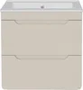 Vente-unique - ARUBA Waschbeckenmöbel Holz, Platte Beige - B 46 cm x H 59 cm x L 60 cm Bild 2