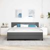 vidaXL Boxspringbett mit Matratze Dunkelgrau 180 x 200 cm Stoff 3342150 Bild 4