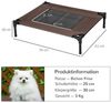 PawHut Tierbett Hundeliege, für Outdoor, Katzenbett, Schlafplatz, aus Stahl, 600D Oxford-Gewebe, Belastbarkeit bis 20 kg, Braun Bild 2
