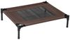 PawHut Tierbett Hundeliege, für Outdoor, Katzenbett, Schlafplatz, aus Stahl, 600D Oxford-Gewebe, Belastbarkeit bis 20 kg, Braun Bild 4