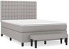 vidaXL Boxspringbett mit Matratze Hellgrau 140x200 cm Stoff, Härtegrad: H2 [3136917] Bild 2