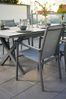 Gartenstuhl Avanti mit Armlehne aus Aluminium und Textilene, modern, anthrazit, bequem für draußen Bild 4
