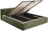 Selsey 'Tilves Slim'Polsterbett 140x200 mit Bettkasten und Lattenrost, Velours, olivgrün Bild 4