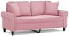 vidaXL 2-Sitzer-Sofa mit Zierkissen Rosa 140 cm Samt 3200948 Bild 2
