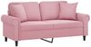 vidaXL 2-Sitzer-Sofa mit Zierkissen Rosa 140 cm Samt 3200948 Bild 3
