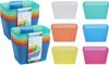 Koopman Aufbewahrungsbox Teilebox 12x8x12 cm Bunt 12 er Set (12 St), 12 Stk, Bastelbox, Puzzlebox, Vielseitig, Box Bild 1