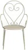 Vente-unique - GUERMANTES Garden dining set Metall Beige - B 52 cm x H 89 cm x L 48 cm Bild 4