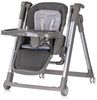 Chipolino Kinderhochstuhl 2 in 1 Super Chef Babyschaukel, Fußstütze, klappbar grau Bild 2
