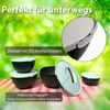 BigDean Salatschüssel Set groß mit Deckel, Schüssel 4 Größen 0,7-6 L in Anthrazit Schwarz, Kunststoff BPA-frei Salatschüssel Made in Germany Bild 5