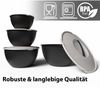 BigDean Salatschüssel Set groß mit Deckel, Schüssel 4 Größen 0,7-6 L in Anthrazit Schwarz, Kunststoff BPA-frei Salatschüssel Made in Germany Bild 4