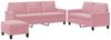 vidaXL 3-tlg. Sofagarnitur mit Kissen Rosa Samt 3201529 Bild 2