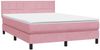 vidaXL Boxspringbett mit Matratze Rosa 140x220 cm Samt 3316262 Bild 4