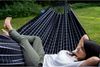 Potenza Catargo Hängematte mit Gestell für 2 Personen, 100% Baumwolle Hängematte XXL - 220x160, 220kg I Cocoon - Schwarz Bild 2