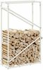 vidaXL Brennholzregal Weiß 60x25x100 cm Kaltgewalzter Stahl 864328 Bild 4