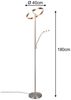 LED Stehlampe WILLIS Silber mit Leselampe, dimmbar & 3 Lichtfarben, 180cm groß Bild 4