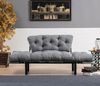 Dmora 2-Sitzer SchlafsofaGuchol, Verwandelbares Sofa, Lineare Stoffstruktur, Schlafsessel mit Stauraum, 155x70 h85 cm, Grau Bild 5
