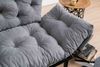 Dmora 2-Sitzer SchlafsofaGuchol, Verwandelbares Sofa, Lineare Stoffstruktur, Schlafsessel mit Stauraum, 155x70 h85 cm, Grau Bild 4