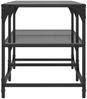 vidaXL Couchtisch mit Glasplatte Schwarz 78,5x40x45 cm Stahl 846011 Bild 5