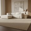 KADIMA DESIGN Teppich CIMA Wohnzimmer Schlafzimmer Waschbar Wohnzimmerteppich Esszimmer, Rechteckig, Höhe: 7 mm, Beige, 60x100 cm, Webteppich Strapazierfähig Uni Waschbar Bild 3