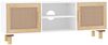 vidaXL TV-Schrank Weiß 105x30x40 cm Massivholz Kiefer Natur-Rattan 345615 Bild 2