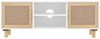 vidaXL TV-Schrank Weiß 105x30x40 cm Massivholz Kiefer Natur-Rattan 345615 Bild 4