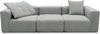 DOMO. collection Sofa 800011, 3 Sitzer, Rechteckig, individuell kombinierbar, Cord 3er Couch, modular, Polstergarnitur, 301 x 108 x 69 (BxTxH), hellgrau Bild 2