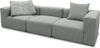 DOMO. collection Sofa 800011, 3 Sitzer, Rechteckig, individuell kombinierbar, Cord 3er Couch, modular, Polstergarnitur, 301 x 108 x 69 (BxTxH), hellgrau Bild 3