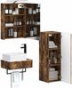 vidaXL Badezimmerschrank-Set 4 pcs Geräucherte Eiche 50 x 14,5 x 70 cm 3407387 Bild 2