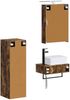 vidaXL Badezimmerschrank-Set 4 pcs Geräucherte Eiche 50 x 14,5 x 70 cm 3407387 Bild 3