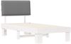 vidaXL Bettgestell mit gepolstertem Kopfteil Hellgrau 75 x 190 cm 877323 Bild 4
