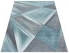 SIMPEX24 Teppich Geometrisch Design, Läufer, Höhe: 10 mm, Modern Kurzflor Teppiche Geometrisch Design Blau Teppich Wohnzimmer Bild 4