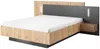 Vente-unique - FRANCOLI Bett Holz, Platte GrauBeige - B 218,2 cm x H 102 cm x L 264,4 cm Bild 3