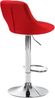 Barhocker FALON - Stoff Rot 46x49x83 cm Silber | Barstuhl Mit Lehne Drehbar Tresenhocker Tresenstuhl Kneipenhocker Kneipenstuhl Bild 5