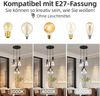 ZMH Pendelleuchte Wohnzimmer Hängelampe 3 Flammig Hängeleuchte-E27 Vintage Esszimmerlampe Hängend Pendellampe Höhenverstellbar Rauchgrau Glas für Schlafzimmer Wohnzimmer (ohne Leuchtmittel) Bild 3