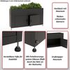 Hochbeet HWC-O85, Metallhochbeet Blumenkasten Pflanzkübel Stauraum, Metall 47kg 91x161x51cm ~ grau Bild 2