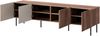 Wohnzimmer-Set Trigev I Kommode, TV-Lowboard, Couchtisch, Vitrine (Farbe: Nuss Warmia) Bild 4
