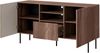 Wohnzimmer-Set Trigev I Kommode, TV-Lowboard, Couchtisch, Vitrine (Farbe: Nuss Warmia) Bild 3