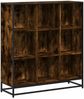 vidaXL Bücherregal Räuchereiche 97,5x33x107,5 Holzwerkstoff und Metall 3300862 Bild 2