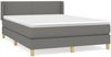 Boxspringbett mit Matratze Stoff Dunkelgrau 140x200 cm Bild 2