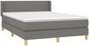 Boxspringbett mit Matratze Stoff Dunkelgrau 140x200 cm Bild 3