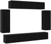 vidaXL TV-Schrankset 6 pcs Schwarz Eichen-Optik 100 x 30 x 30 cm 3332583 Bild 2