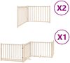 vidaXL 8-tlg. Hundetor mit Tür Faltbar 640 cm Pappelholz 3155722 Bild 2