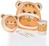 all Kids United Kindergeschirr-Set ALL KIDS UNITED 5-tlg. Kindergeschirr-Set mit Tier-Motiv (5-tlg), BPA-freier Kunststoff, Teller, Schüssel, Besteck, Becher Bild 4