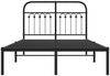 vidaXL Bettgestell mit Kopfteil Metall Schwarz 120x190 cm 376597 Bild 4