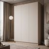 Lookway Kleiderschrank AURORA 3D KASCHMIR Drehtürenschrank mit 3 Türen (Kleiderschrank mit stilvoller Umrandung in Goldoptik) 150 x 213 x 55 Bild 2