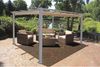 Pavillon mit Aluminum/Stahl Gestell, L 395 cm, PECOS Bild 4