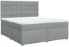 vidaXL Boxspringbett mit Matratze Hellgrau 180x200 cm Stoff 3293659 Bild 3