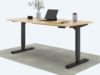 Desktopia Pro X - Elektrisch höhenverstellbarer Schreibtisch / Ergonomischer Tisch mit Memory-Funktion, Bambus Echtholz, Gestell Schwarz, 180x80 cm