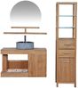 Badmöbel Set Sala Teak Massivholz - Breite vom Unterschrank: 90 cm - Breite vom Spiegel: 90 cm - Anzahl der Hochschränke: 1 Hochschrank - Handtuchhalter: ohne Handtuchhalter Bild 2